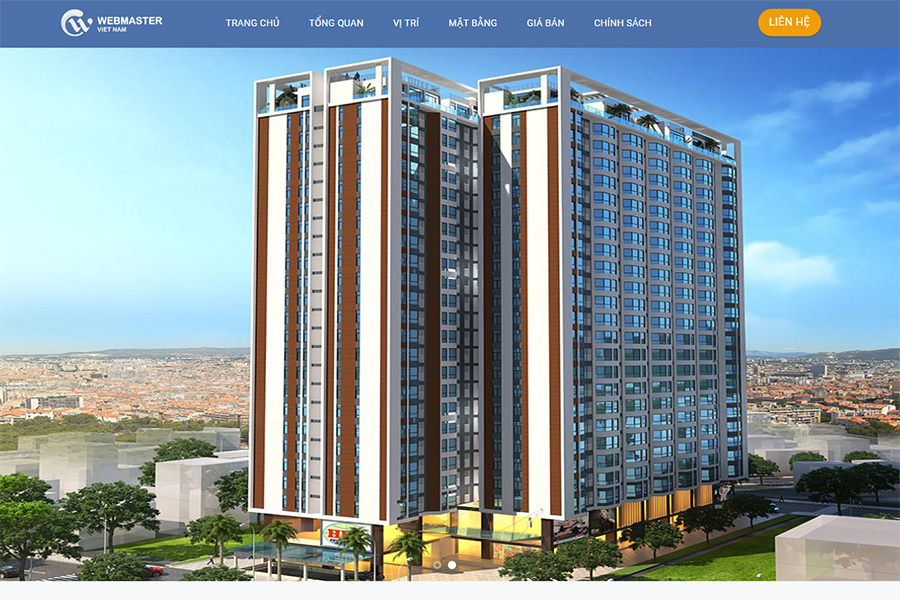 Mẫu website bất động sản  về HUD Building Nha Trang