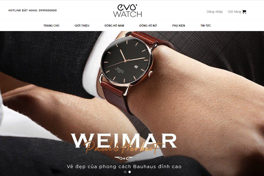 Mẫu website bán đồng hồ