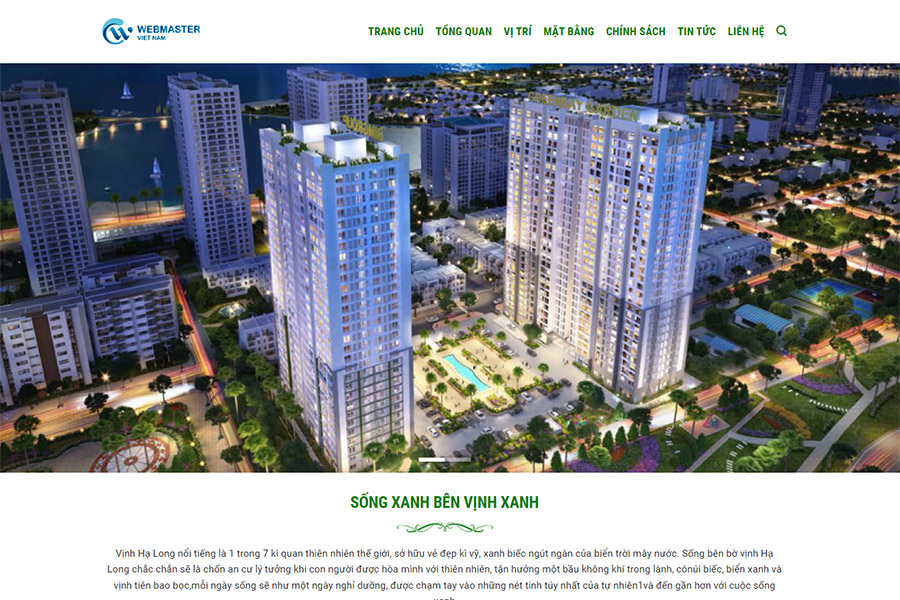 Mẫu website landing Page về bất động sản