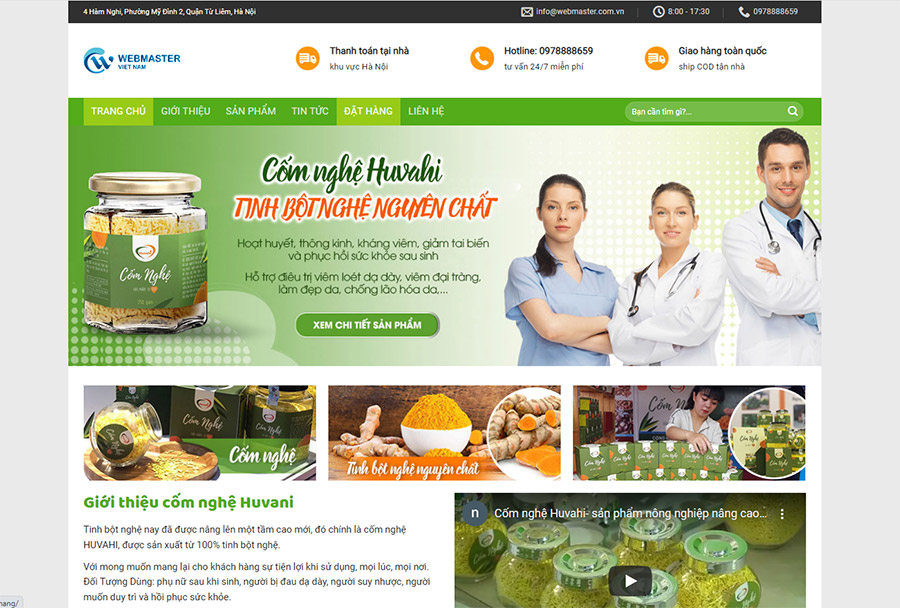 Thiết kế website công nghệ thực phẩm HAVANI