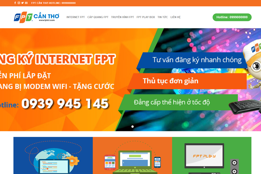 Mẫu website FPT Internet chuẩn SEO 2023