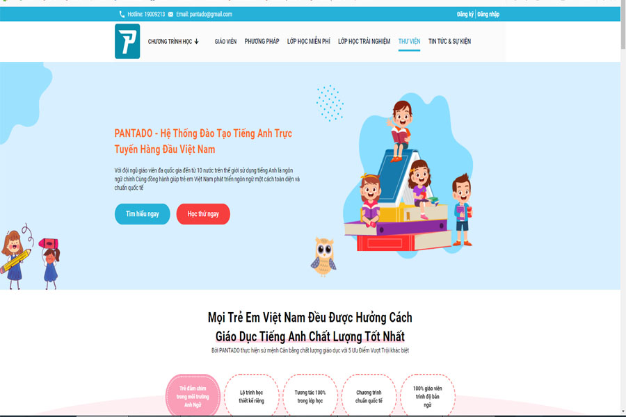 Pantado - Website hệ thống giáo dục trực tuyến hàng đầu Việt Nam