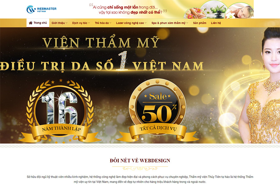 Thiết kế website thẩm mỹ số 1 Việt Nam